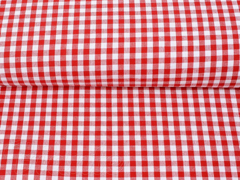 Bavlněná látka Olivia OL-008 Červeno-bílá kostka malá - šířka 150 cm - detail 2 - Biante.cz Bavlněná látka Olivia OL-008 Červeno-bílá kostka malá - šířka 150 cm - detail 2 - Biante.cz