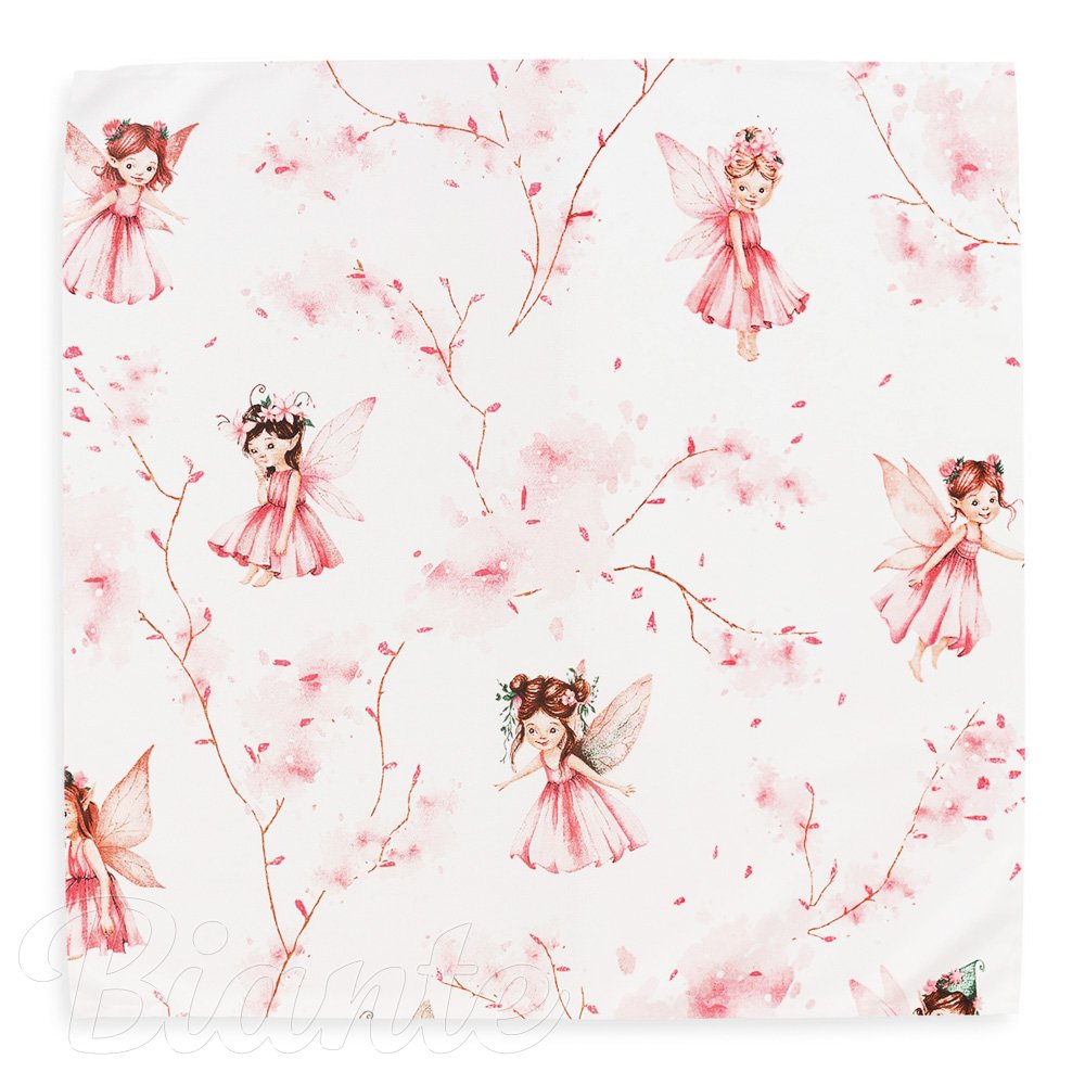 Dětský bavlněný šátek Sandra SA-684 Růžové víly na bílém - detail 2 - Biante.cz