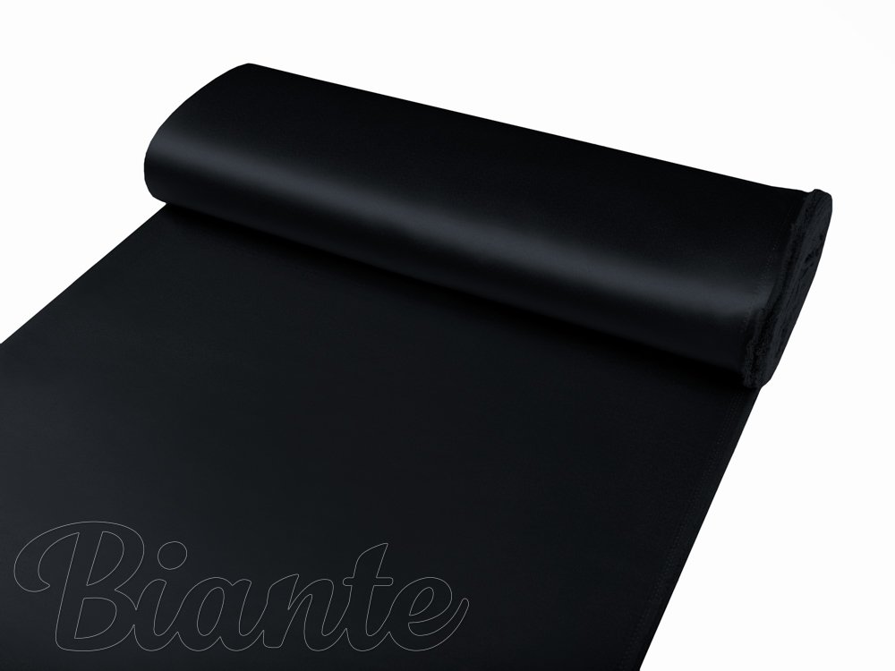Látka polyesterový satén LUX-026 Černá - šířka 150 cm - detail 3 - Biante.cz