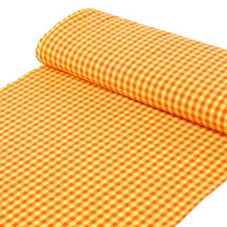 Bavlněná látka Olivia OL-006 Oranžovo-žlutá kostka malá - šířka 150 cm - detail 1 - Biante.cz