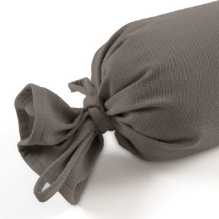 Polštář válec bonbon Velur VLR-008 Šedobéžový - detail 1 - Biante.cz