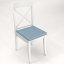 Čtvercový podsedák BKW-210 Světle modrý žíhaný - 38x38x3 cm - detail 1 - Biante.cz