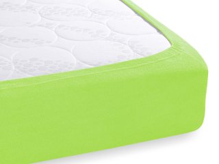 Froté napínacie prestieradlo na extra vysoký matrac FR-019 Žiarivo zelené - detail 1 - Biante.sk Froté napínacie prestieradlo na extra vysoký matrac FR-019 Žiarivo zelené - detail 1 - Biante.sk