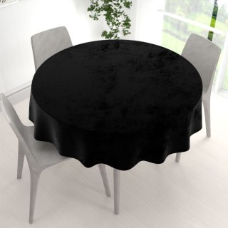 Velký sametový kulatý ubrus Velvet Premium SVP-041 Černý - detail 1 - Biante.cz