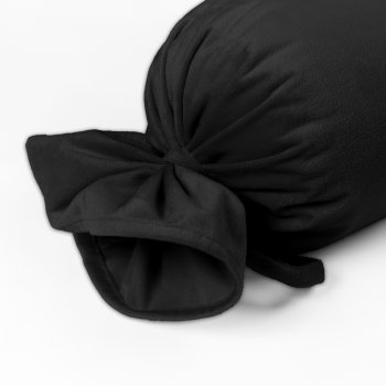 Sametový polštář válec bonbon Velvet Premium SVP-014 Černozelený - detail 1 - Biante.cz