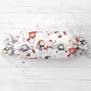 Polštář válec bonbon Sandra SA-661 Sněhuláci na světle šedém - Biante.cz Polštář válec bonbon Sandra SA-661 Sněhuláci na světle šedém - Biante.cz