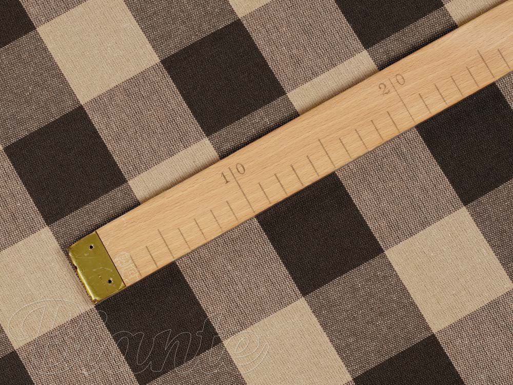 Bavlněná látka Olivia OL-017 Hnědo-béžová kostka velká - šířka 150 cm - detail 5 - Biante.cz Bavlněná látka Olivia OL-017 Hnědo-béžová kostka velká - šířka 150 cm - detail 5 - Biante.cz