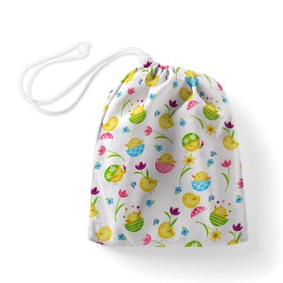 Bavlnený vak/vrecko na prezuvky Sandra SA-074 Žlté kuriatka - Biante.sk