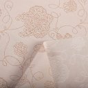 Teflonová látka na ubrusy TF-129 Hnědé květované ornamenty na šedobéžovém - šířka 180 cm - detail 6 - Biante.cz