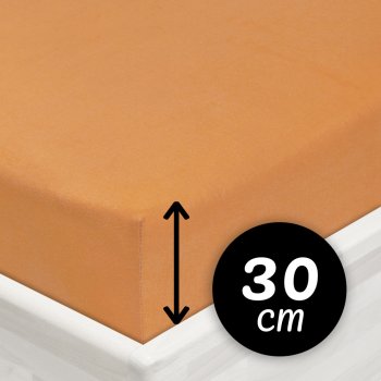Jersey napínací prostěradlo na vysokou matraci JR-022 Okrové - Biante.cz Jersey napínací prostěradlo na vysokou matraci JR-022 Okrové - Biante.cz