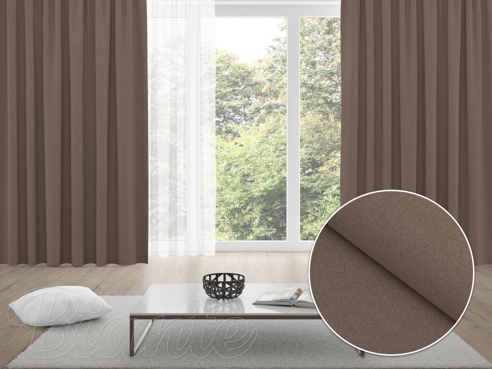 100% zatemňovací závěs Blackout BKR-504 Hnědý - šířka 140 cm - Biante.cz 100% zatemňovací závěs Blackout BKR-504 Hnědý - šířka 140 cm - Biante.cz