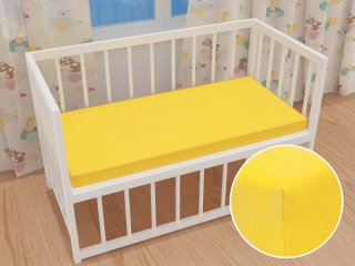 Dětské jersey napínací prostěradlo do postýlky JR-003 Žluté - Biante.cz Dětské jersey napínací prostěradlo do postýlky JR-003 Žluté - Biante.cz