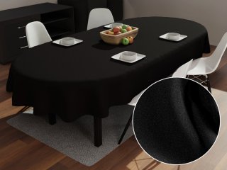 Dekorační oválný ubrus Rongo RG-014 Černý - Biante.cz Dekorační oválný ubrus Rongo RG-014 Černý - Biante.cz