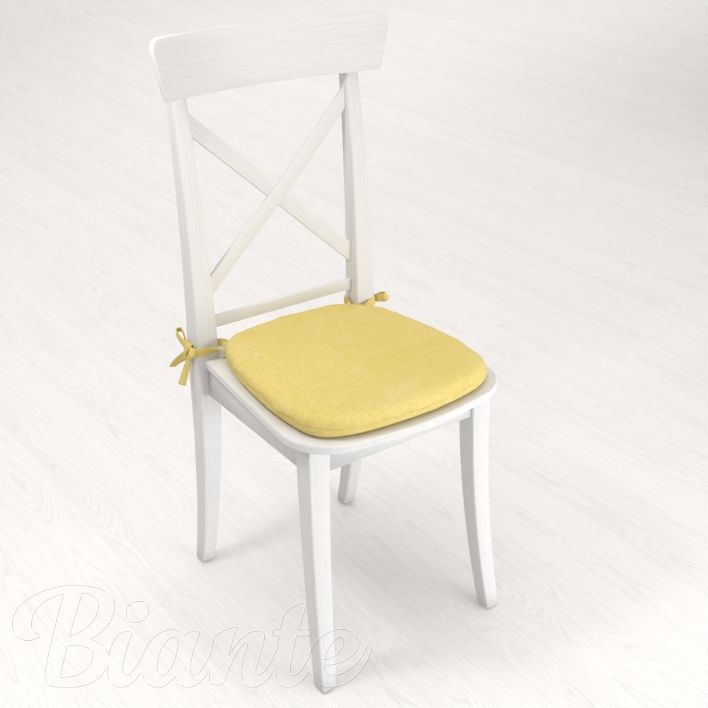 Oblý podsedák BKW-209 Žlutozelený žíhaný - 39x37x3 cm - detail 2 - Biante.cz