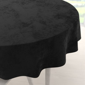 Velký sametový kulatý ubrus Velvet Premium SVP-023 Černý - Biante.cz