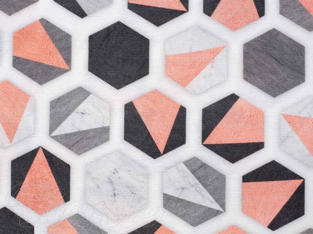 Dekorační látka Leona LN-031 Lososovo-šedé hexagony - šířka 140 cm - detail 5 - Biante.cz Dekorační látka Leona LN-031 Lososovo-šedé hexagony - šířka 140 cm - detail 5 - Biante.cz