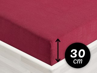 Froté napínacie prestieradlo na vysoký matrac FR-010 Vínové - Biante.sk Froté napínacie prestieradlo na vysoký matrac FR-010 Vínové - Biante.sk
