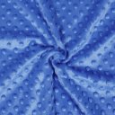 Dětská látka Minky 3D puntíky MKP-001 Modrá - šířka 150 cm - detail 1 - Biante.cz