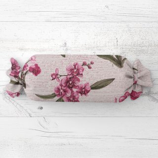 Polštář válec bonbon Sandra SA-635 Růžovofialové orchideje na bílém - Biante.cz Polštář válec bonbon Sandra SA-635 Růžovofialové orchideje na bílém - Biante.cz