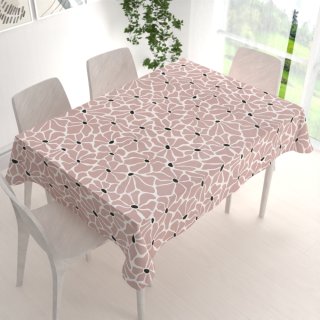 Bavlněný obdélníkový ubrus Sandra SA-483 Hnědorůžové designové květy na bílém - detail 1 - Biante.cz Bavlněný obdélníkový ubrus Sandra SA-483 Hnědorůžové designové květy na bílém - detail 1 - Biante.cz