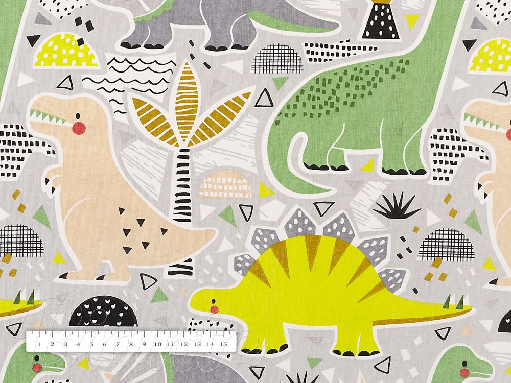 Dětská bavlněná látka/plátno Sandra SA-564 Dinosauři a brontosauři na šedém - šířka 160 cm - detail 3 - Biante.cz Dětská bavlněná látka/plátno Sandra SA-564 Dinosauři a brontosauři na šedém - šířka 160 cm - detail 3 - Biante.cz